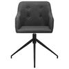 vidaXL Chaises pivotantes &agrave; manger lot de 4 Gris fonc&eacute; Tissu