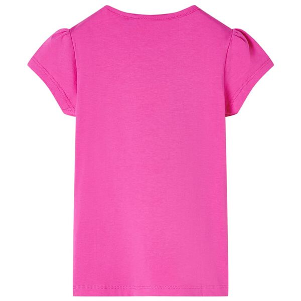 T-shirt pour enfants &agrave; mancherons rose fonc&eacute; 92