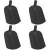 vidaXL T&ecirc;te de pelle 4 pcs Noir 34,5 x 24 cm Acier enduit de poudre