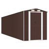 vidaXL Abri de jardin Marron fonc&eacute; 192x772x223 cm M&eacute;tal galvanis&eacute;