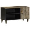 vidaXL Meuble TV gris clair 80x31,5x46 cm bois massif de manguier