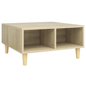 vidaXL Table basse ch&ecirc;ne sonoma 60x60x30 cm bois d'ing&eacute;nierie