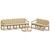 vidaXL Ensemble de canap&eacute;s d'ext&eacute;rieur 8 pc Blanc et Beige