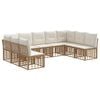 vidaXL Ensemble de canap&eacute;s d'ext&eacute;rieur Naturel Polyester