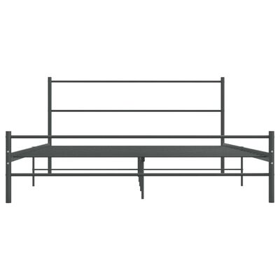 vidaXL Cadre de lit sans matelas gris métal 140x200 cm