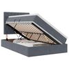 vidaXL Lit avec rangement et LED Gris fonc&eacute; 120 x 190 cm Velours