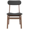 vidaXL Chaises &agrave; manger coussins 2 pcs marron bois massif caoutchouc
