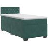 vidaXL Lit boxspring avec matelas Vert fonc&eacute; 90 x 200 cm Velours
