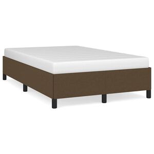 vidaXL Cadre de lit sans matelas marron fonc&eacute; 120x200 cm tissu