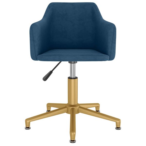 vidaXL Chaises pivotantes &agrave; manger lot de 4 Bleu Velours