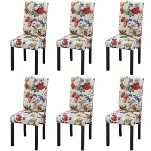 vidaXL Chaises &agrave; manger lot de 6 multicolore tissu