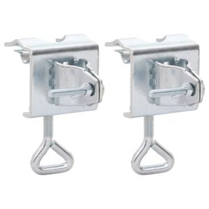 vidaXL Pinces &agrave; parasol pour balcon 2 pcs 32 mm acier