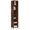 vidaXL Buffet haut Ch&ecirc;ne fum&eacute; 34,5x32,5x180 cm Bois d'ing&eacute;nierie