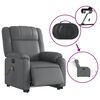 vidaXL Fauteuil inclinable de massage &eacute;lectrique gris similicuir