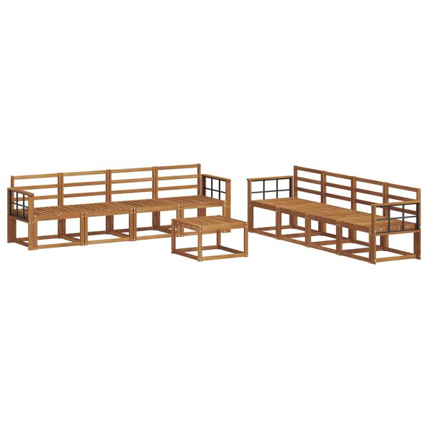 vidaXL Ensemble de canap&eacute;s d'ext&eacute;rieur 9 pcs Naturel