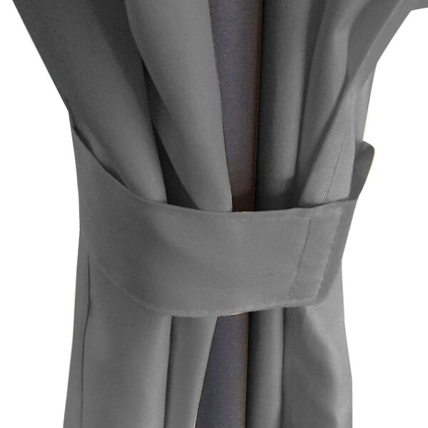 vidaXL Belvédère avec rideaux Rond 3,5 x 2,7 m Anthracite