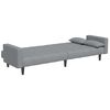 vidaXL Canap&eacute;-lit &agrave; 2 places avec repose-pied gris clair tissu