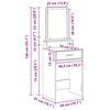 vidaXL Table de Toilette Ch&ecirc;ne noir 50 x 41 x 140 cm Bois d'ing&eacute;nierie