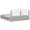 vidaXL Cadre de lit Gris Sonoma 200 x 200 cm Pin massif