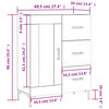 vidaXL Buffet blanc 69,5x34x90 cm bois d'ing&eacute;nierie