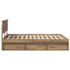 vidaXL Cadre de lit Ch&ecirc;ne artisan 135 x 190 cm Pin massif