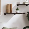 vidaXL &Eacute;tag&egrave;re murale marron fonc&eacute; 40x60x2 cm bois ch&ecirc;ne massif trait&eacute;