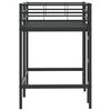 vidaXL Lit mezzanine pour enfants Noir 74,5 x 190 cm Acier