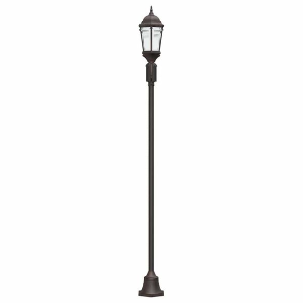 vidaXL Poteau de lumière de jardin Bronze Aluminium et verre