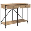 vidaXL Table console avec tiroir Chêne artisanal 100 x 39 x 78,5 cm