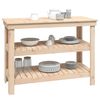 vidaXL Banc de travail 110,5x50x80 cm Bois de pin massif