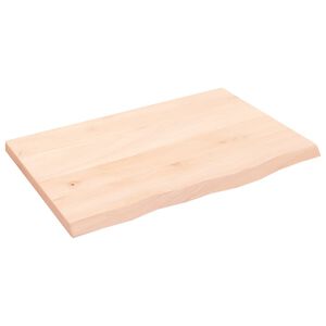 vidaXL Dessus de table 60x40x2 cm bois de ch&ecirc;ne massif non trait&eacute;