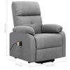 vidaXL Fauteuil de massage inclinable Gris clair Tissu