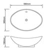 vidaXL Lavabo ovale en céramique avec trop plein 59 x 38,5 cm