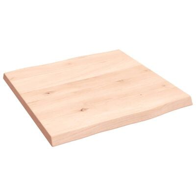 vidaXL Dessus de table bois chêne massif non traité bordure assortie