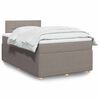 vidaXL Sommier &agrave; lattes de lit avec matelas taupe 120x190 cm tissu