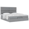 VidaXL Cadre de lit ottoman et matelas gris clair 180x200 cm tissu