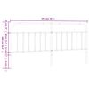 vidaXL T&ecirc;te de lit m&eacute;tal noir 193 cm