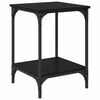 vidaXL Table basse Ch&ecirc;ne noir 40 x 40 x 55 cm Bois d'ing&eacute;nierie