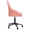 vidaXL Chaises &agrave; manger pivotantes lot de 4 Rose Velours