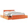 vidaXL Cadre de lit sans matelas cire marron 120x200cm bois pin massif