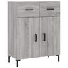 vidaXL Buffet haut Sonoma gris 69,5x34x180 cm Bois d'ingénierie