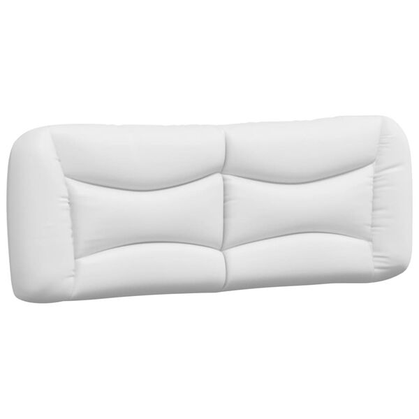 vidaXL Coussin de t&ecirc;te de lit Hvar blanc 120 cm similicuir