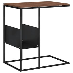vidaXL Table d'appoint Noir 55x36x59,5 cm Bois d'ing&eacute;nierie