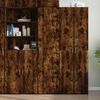 vidaXL Buffet haut ch&ecirc;ne fum&eacute; 45x42,5x185 cm bois d'ing&eacute;nierie