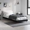 vidaXL Cadre de lit sans matelas noir 75x190 cm bois ing&eacute;nierie