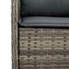 vidaXL Ensemble &agrave; manger de jardin 5 pcs coussins gris r&eacute;sine tress&eacute;e