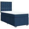 vidaXL Sommier &agrave; lattes de lit avec matelas Bleu 100x200 cm Tissu