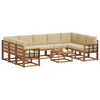 vidaXL Ensemble de canap&eacute;s d'ext&eacute;rieur 10 pcs Naturel et Beige