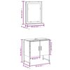 vidaXL Ensemble d'armoires de salle de bain 2 pcs noir bois ing&eacute;nierie