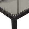 vidaXL Ensemble &agrave; manger de jardin et coussins 11 pcs noir rotin verre